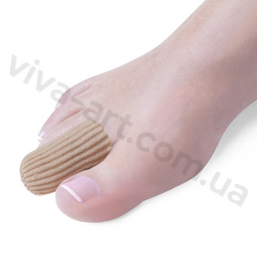 Колпачок гелевой, покрытый упругой ребристой тканью, размер на выбор, шт.